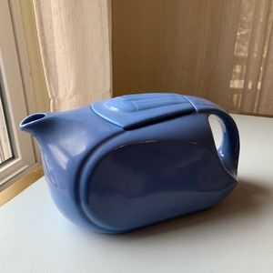 Art Deco Hall Pottery Pitcher Made For Westinghouse Vintage Delphinium Blue